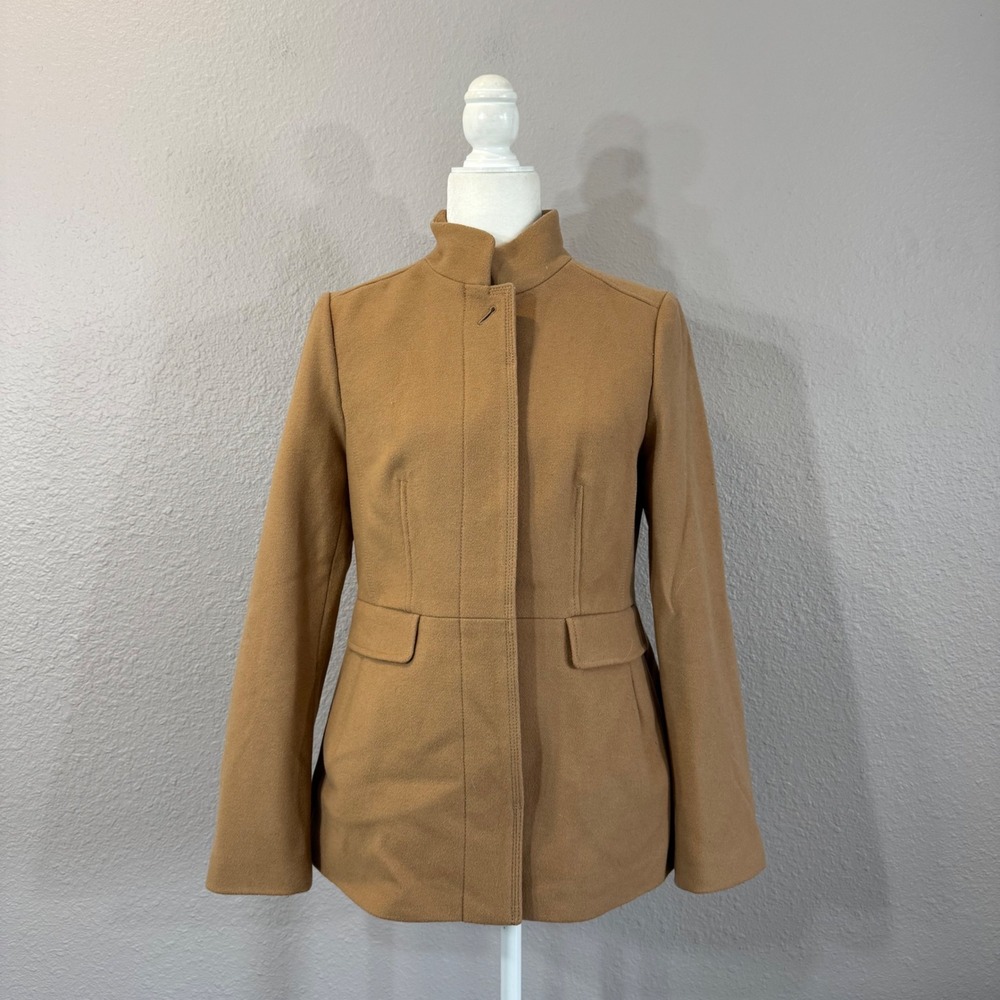 Banana Republic Women's Size S Camel Wool Blend Italian Fabric Coat 873087-01